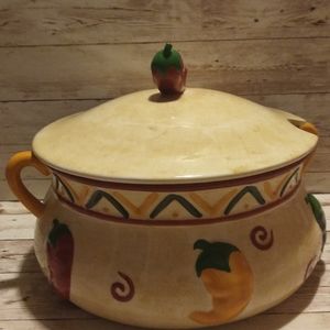 Vintage chili pepper soup tureen.
